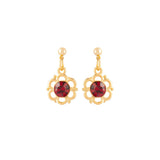 Vintage Faux Ruby Earrings
