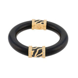 1990s Vintage Elizabeth Taylor Black Resin Bangle