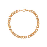 1980s Vintage 22ct Gold Plated Curb Chain Bracelet