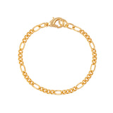 1990s Vintage Delicate Figaro Bracelet