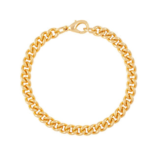 1990s Vintage Gold Plated Curb Chain Bracelet