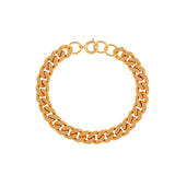 1980s Vintage Gold Plated Curb Chain Bracelet
