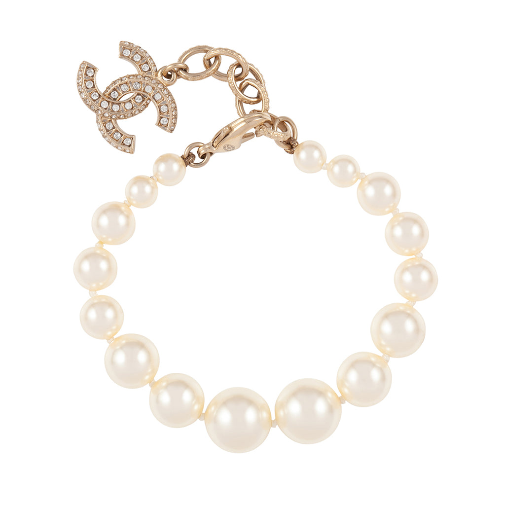Preowned Chanel Pale Gold  Pearl Stars Bracelet  ModeSens  Chanel  jewelry pearl Star bracelet Chanel jewelry