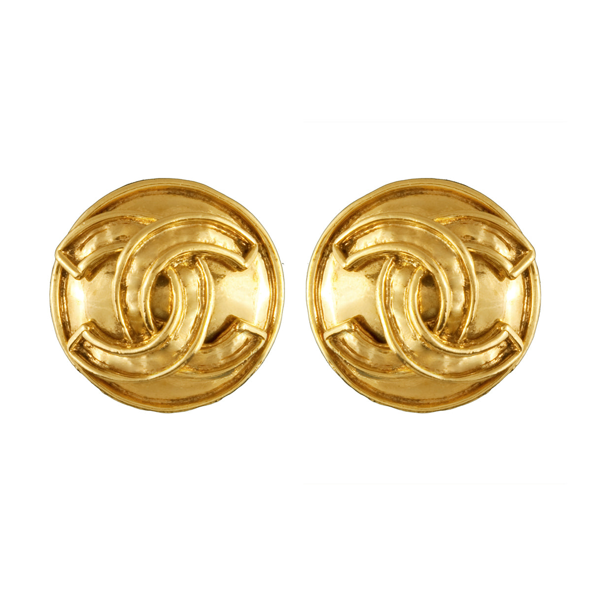 1994 Vintage Chanel Outlined Statement Clip-On Earrings