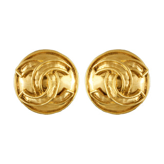 1994 Vintage Chanel Outlined Statement Clip-On Earrings