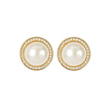 1980s Vintage Christian Dior Round Clip-On Earrings