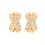 1980s Vintage Christian Dior Criss-Cross Clip-On Earrings