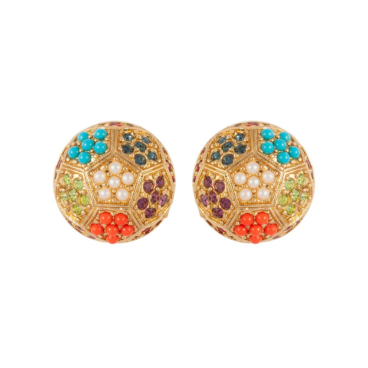 1980s Vintage Crystal Clip On Earrings