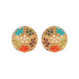 1980s Vintage D'Orlan Crystal Clip-On Earrings