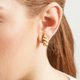 1980s Vintage Nina Ricci Faux Pearl Twist Clip-On Earrings