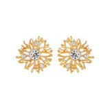 1980s Vintage Kenneth Jay Lane Sunburst Clip-On Earrings