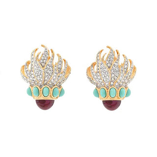 1980s Vintage Elizabeth Taylor Flame Clip-On Earrings