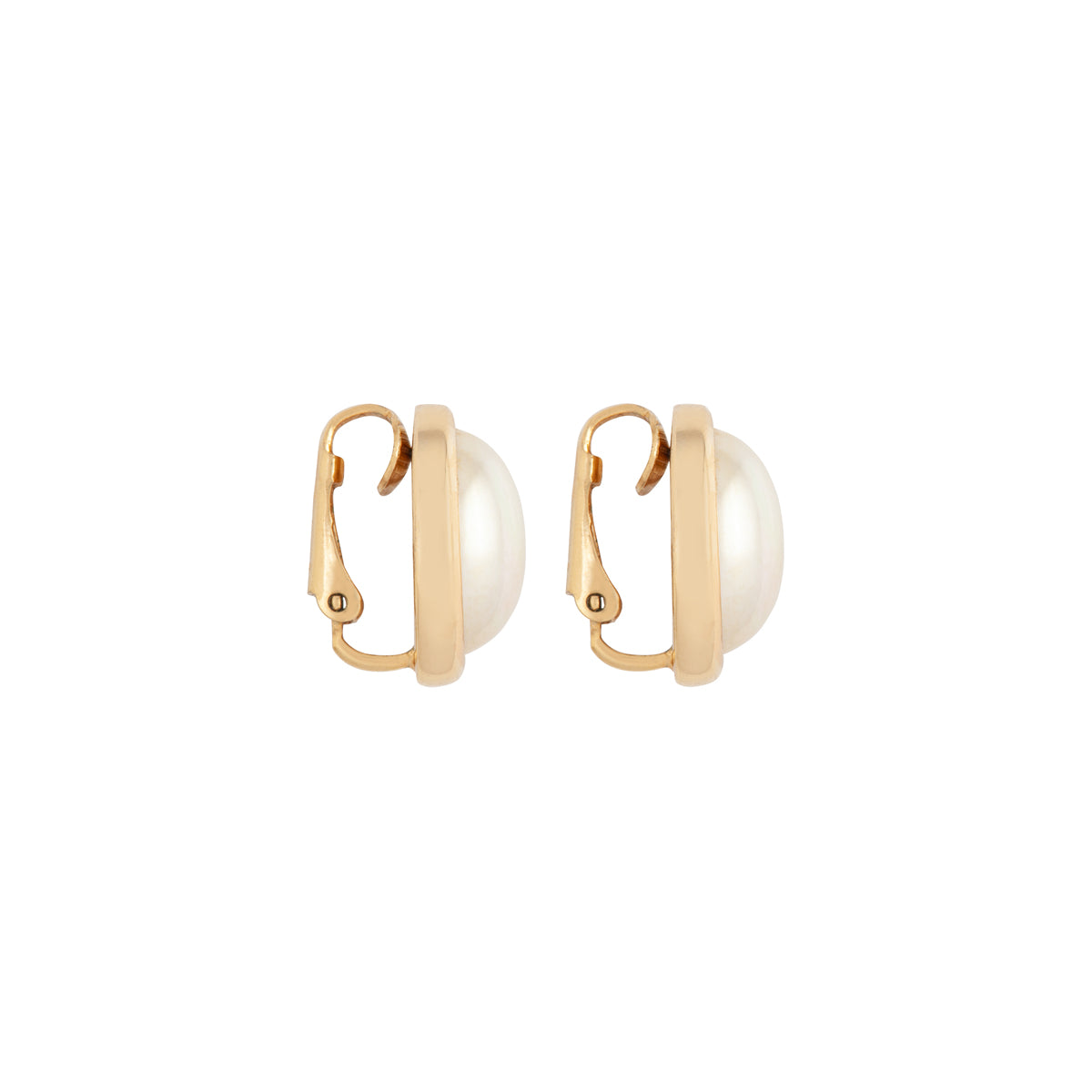 1980s Vintage Christian Dior Faux Pearl Clip-On Earrings