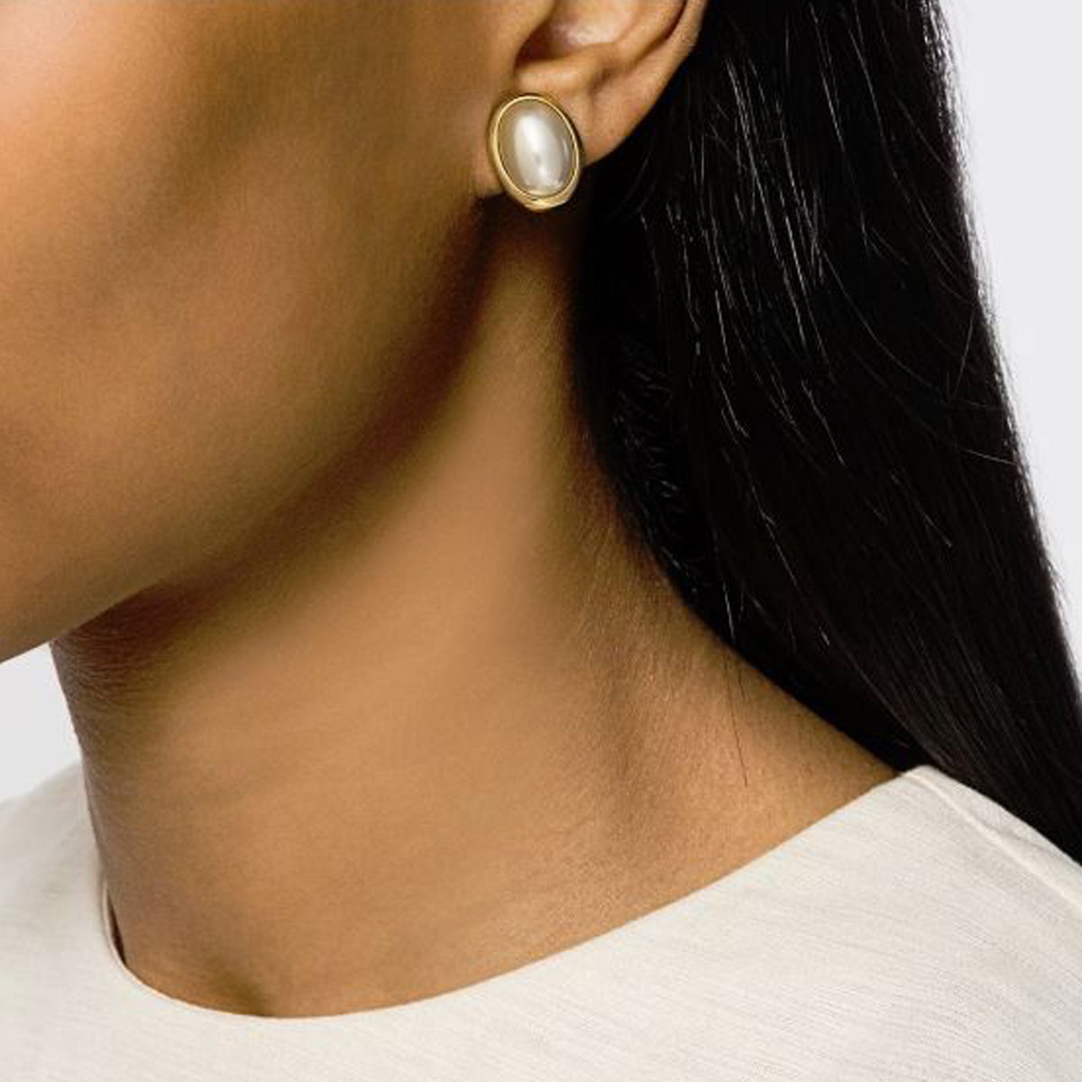 1980s Vintage Christian Dior Faux Pearl Clip-On Earrings
