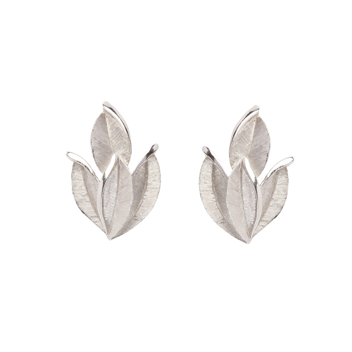 1960s Vintage Trifari Leaf Clip-On Earrings