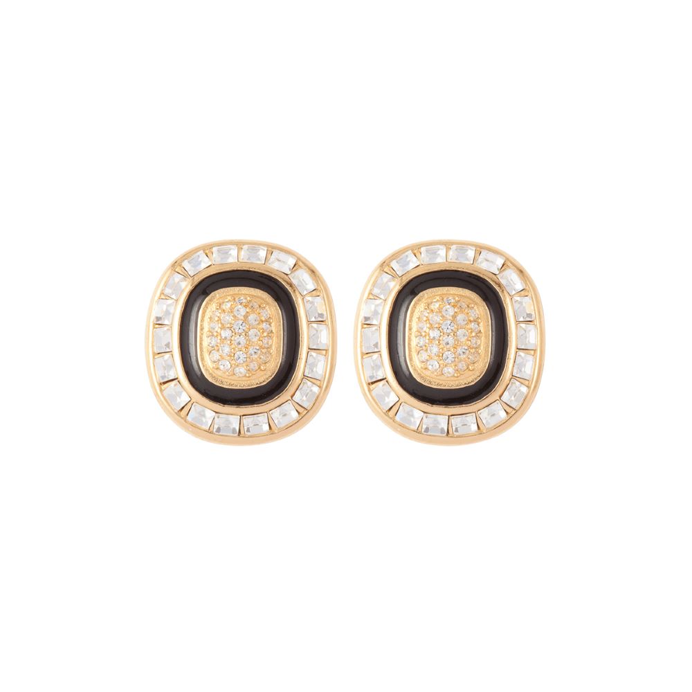 1980s Vintage Christian Dior Square Clip-On Earrings