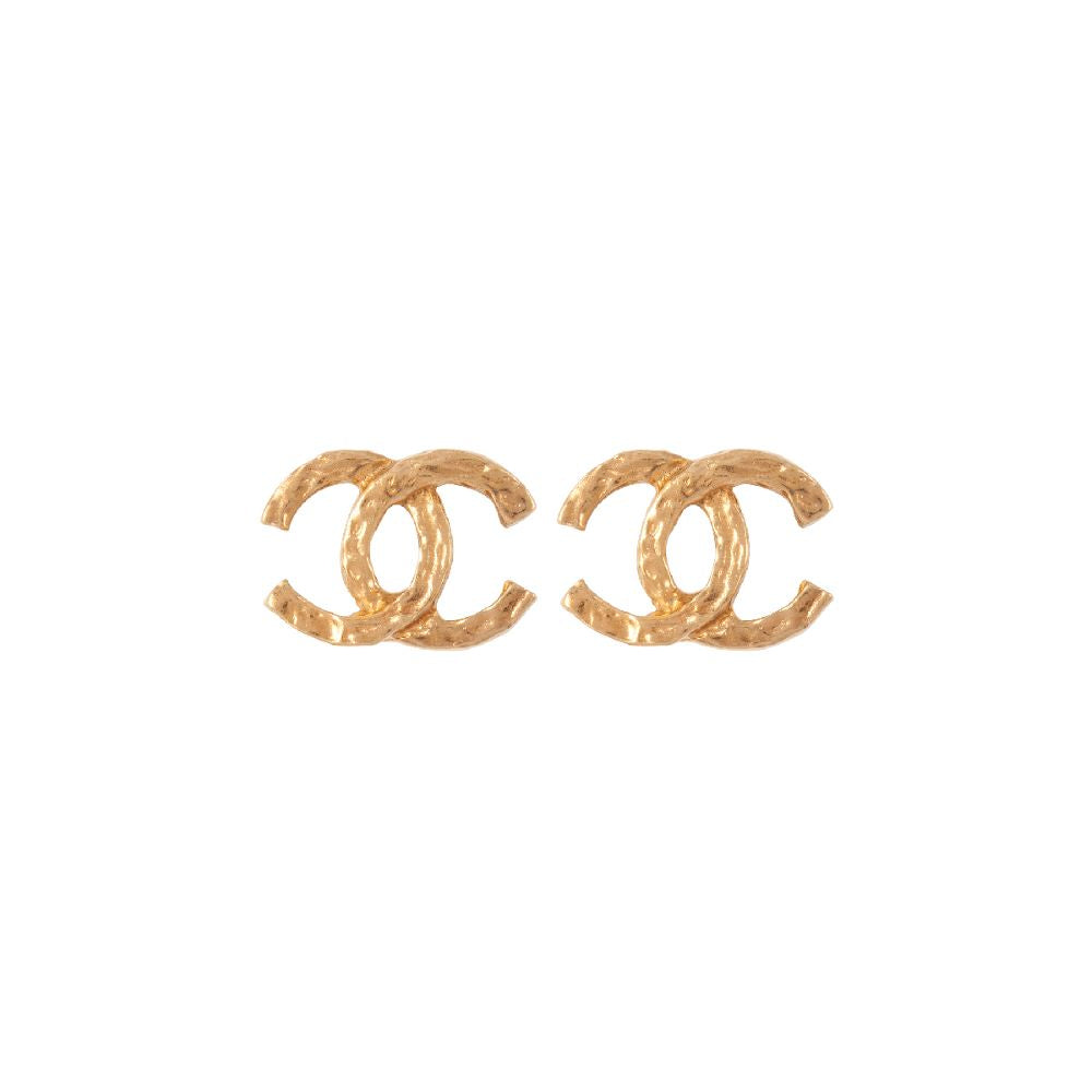 Chanel logo sale earrings uk