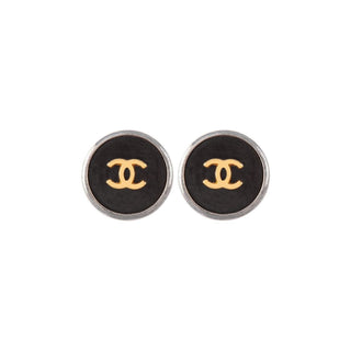 1996 Vintage Chanel Black Clip-On Earrings