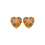 1980s Vintage D'Orlan Heart Earrings