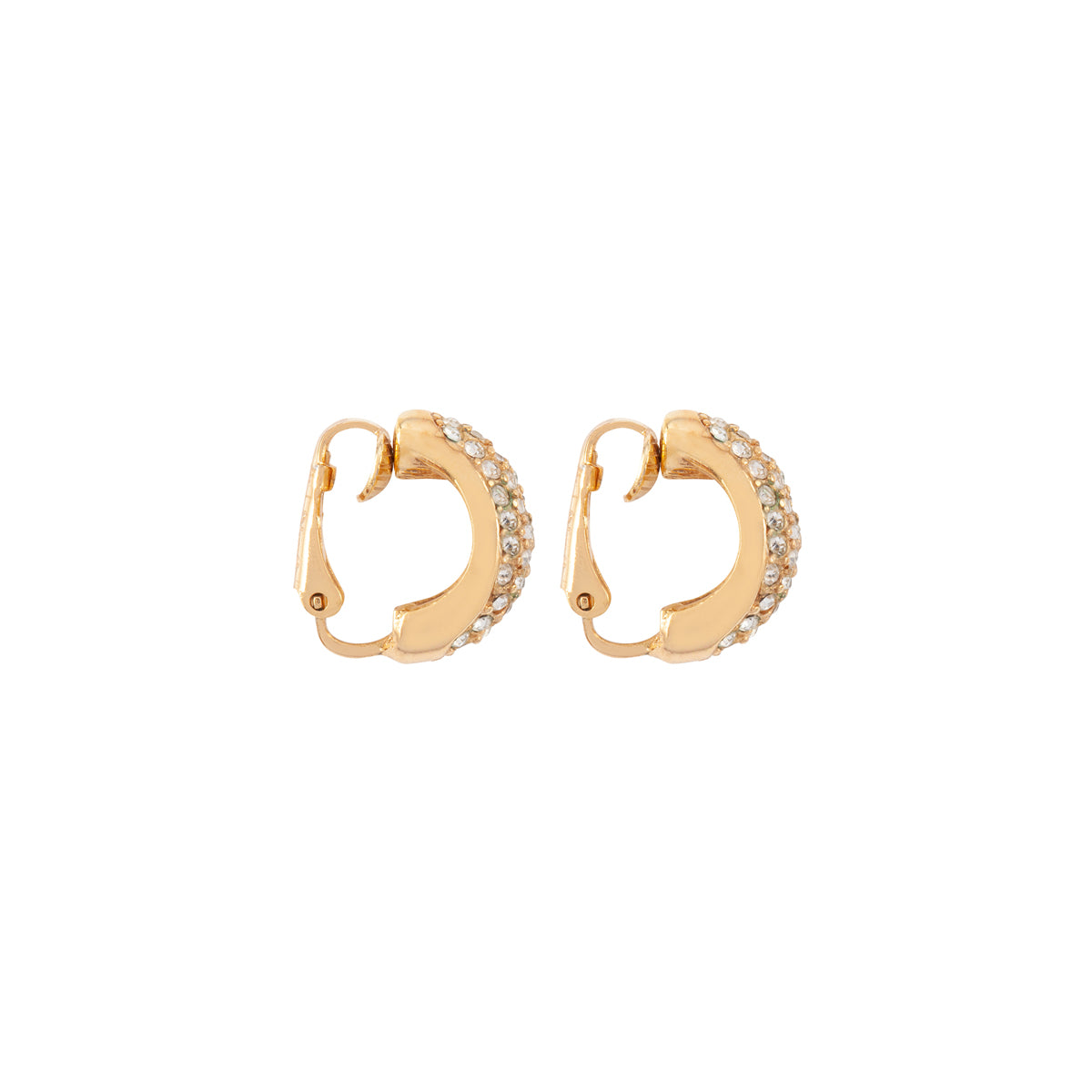 1980s Vintage Christian Dior Demi-Hoop Clip-On Earrings