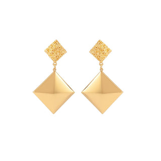 1970s Vintage Monet Geometric Clip-On Earrings