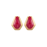 1980s Vintage Pink Enamel Earrings