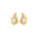 1980s Vintage Leaf Clip-On Earrings