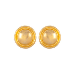 1980s Vintage Givenchy Round Clip-On Earrings