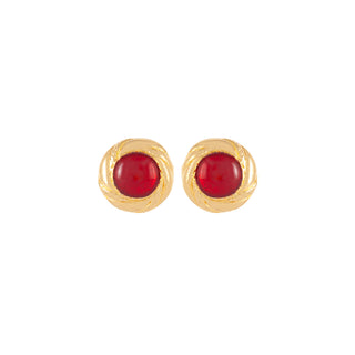 1980s Vintage Faux Ruby Earrings