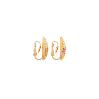 1980s Vintage D Orlan Chevron Clip-On Earrings