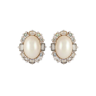 1980s Vintage Christian Dior Faux Pearl Clip-On Earrings