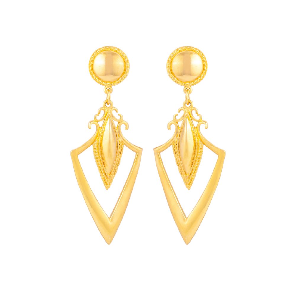 1980s Vintage Decorative Geometric Clip-On Earrings