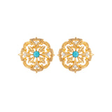 1980s Vintage Ornate Clip-On Earrings
