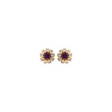 1980s Vintage Faux Amethyst Earrings