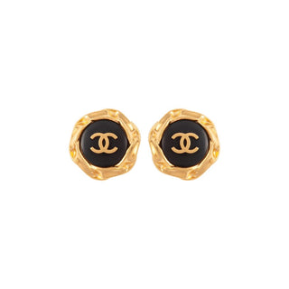 1996 Vintage Chanel Jet Clip-On Earrings