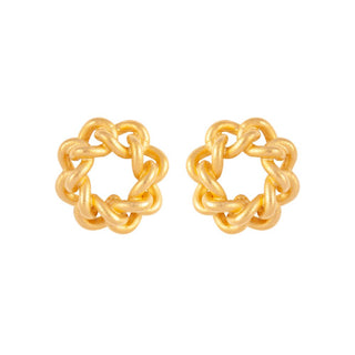 1980s Vintage Chain Link Clip-On Earrings