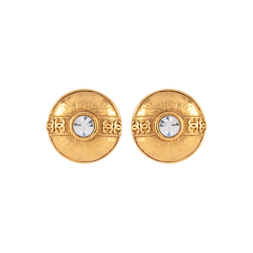 1984 Vintage Medallion Clip On Earrings