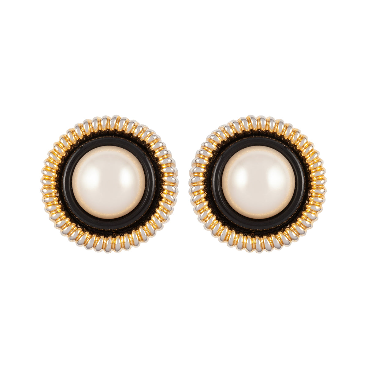 1960s Vintage Chanel Faux Pearl Clip-On Earrings