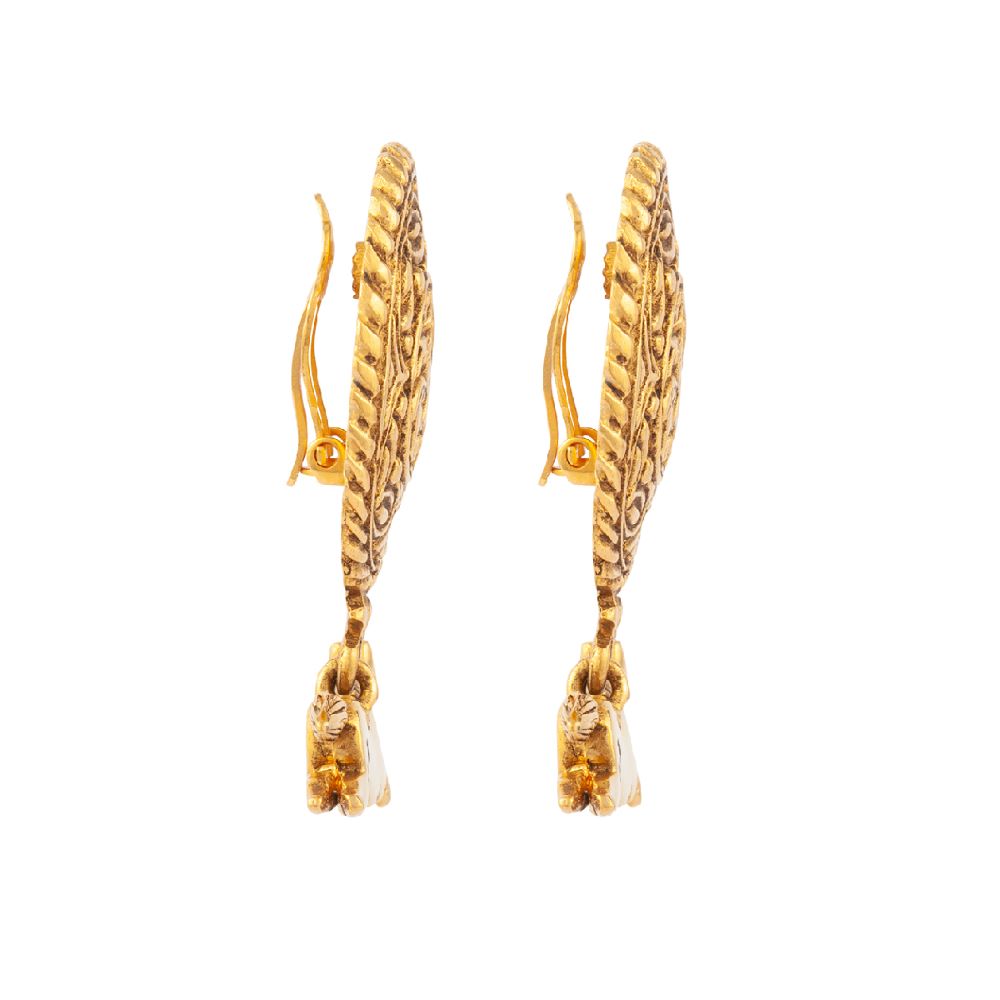 1980s Vintage Chanel Oval Horse Clip-On Earrings