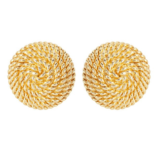 1980s Vintage Round Woven Earrings
