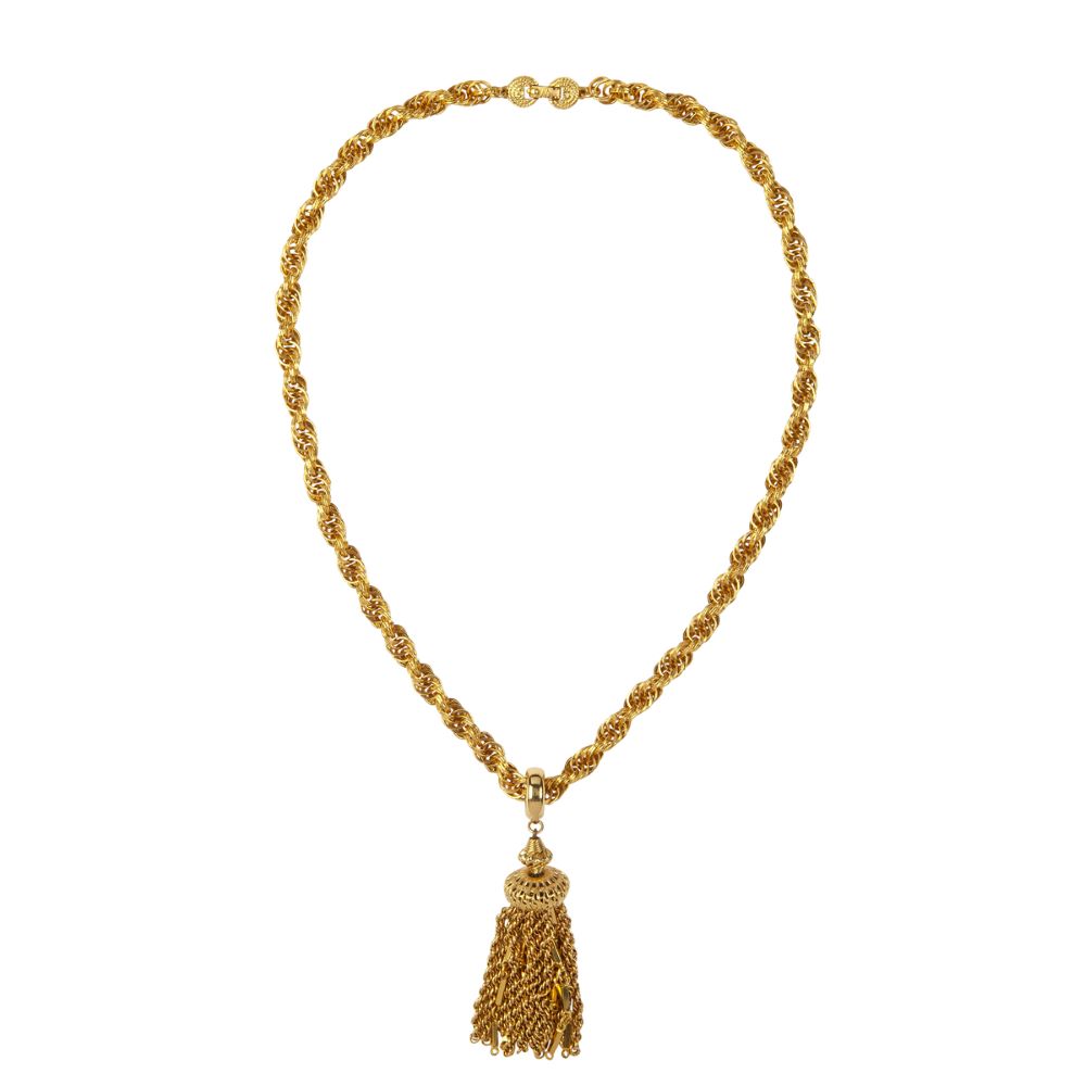 Vintage on sale tassel necklace