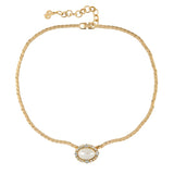 1980s Vintage Christian Dior Faux Pearl and Crystal Necklace