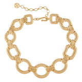 1980s Vintage Givenchy Ribbed Link Necklace