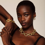 1980s Vintage Givenchy Ribbed Link Necklace