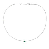 Sterling Silver Single Swarovski Crystal Necklace