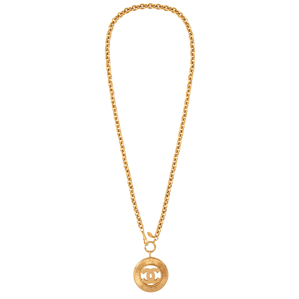 1980s Vintage Chanel Byzantine Coin Pendant