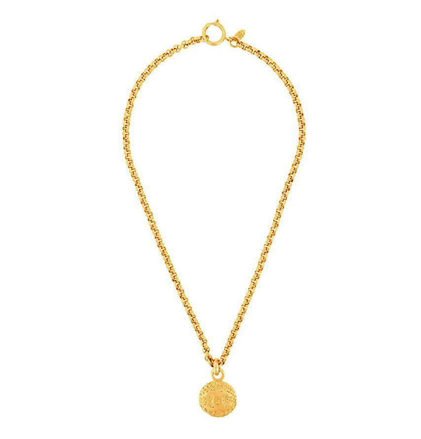 Chanel CC Pendant Necklace Gold in Gold Metal - US