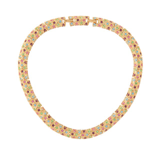 1980s Vintage D Orlan Colourful Swarovski Crystal Collar