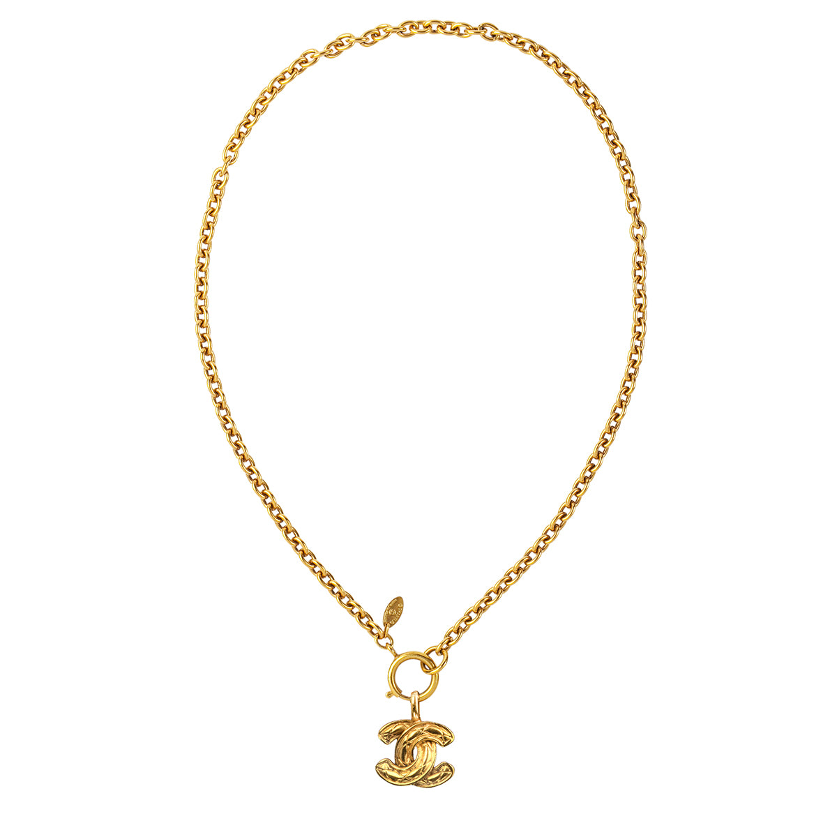 CHANEL
1980s Vintage Chanel Quilted Pendant