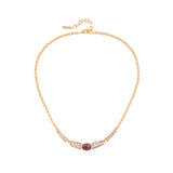 1980s Vintage D'Orlan Faux Amethyst Necklace